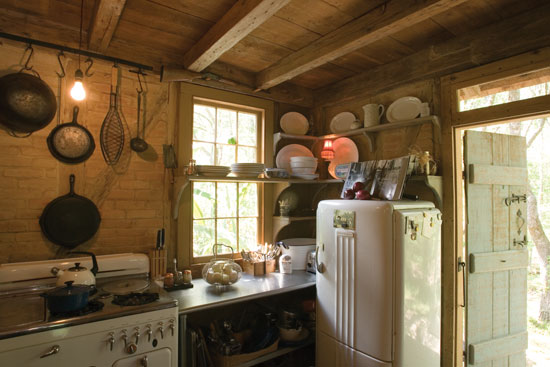 Careful attention to detail—and a good antique search—gives the new kitchen the look of a 1950s remodel in a 19th-century cottage.